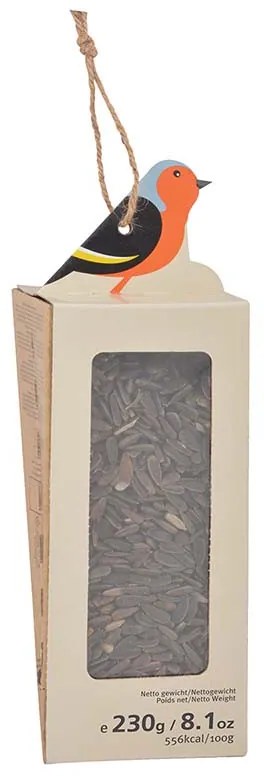 Felakasztható madár mintás madáretető, napraforgómaggal, D