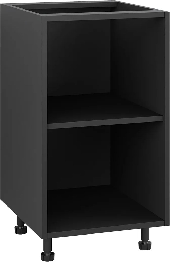 Korpusz fekete alsó konyhaszekrény 45/82 tartozékokkal