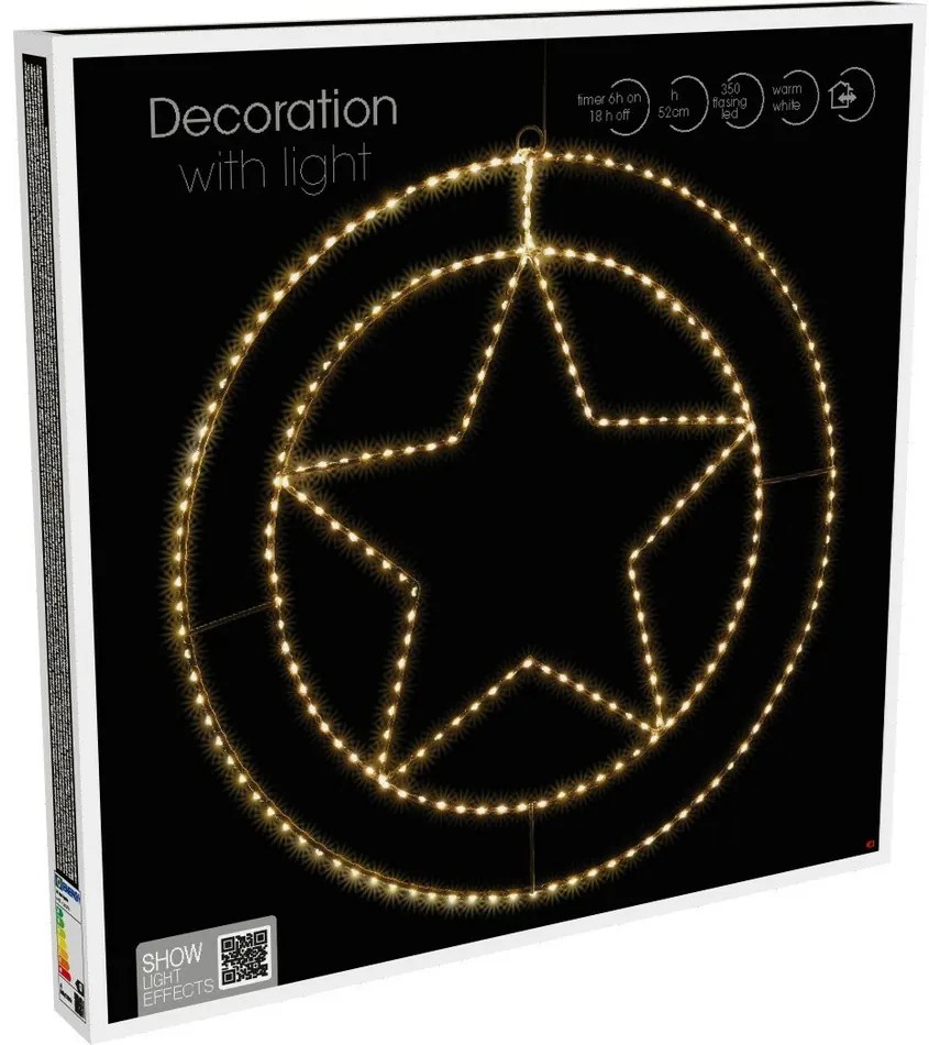 Trinket Star karácsonyi lógó LED dekoráció 270 LED, 52 cm