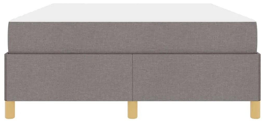 Boxrugós ágy matracmal Taupe és Bézs és Fehér 140 x 200 cm Hab