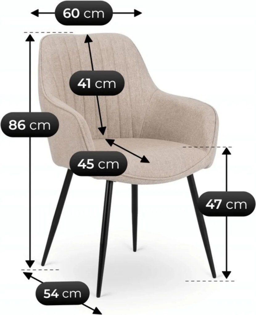 Szék bézs színben MALAGA