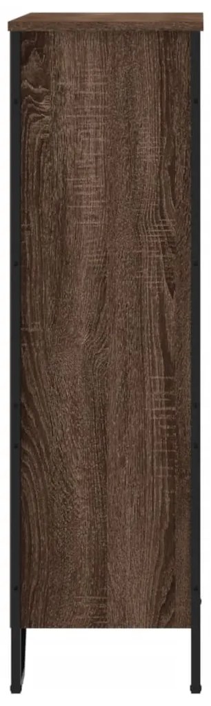 barna tölgy színű szerelt fa könyvszekrény 80 x 31 x 106 cm