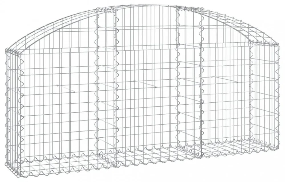 íves horganyzott vas gabion kosár 150x30x60/80 cm