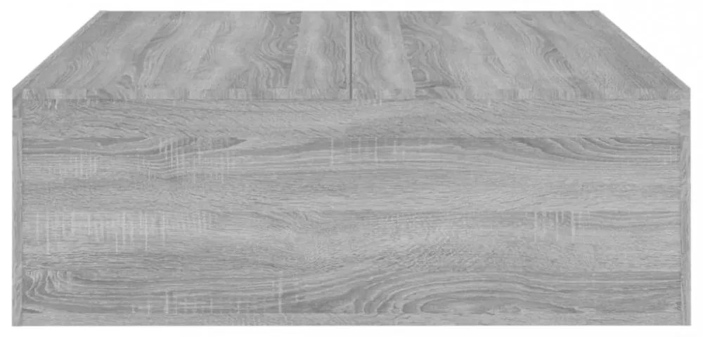 szürke sonoma színű szerelt fa dohányzóasztal 100 x 100 x 35 cm