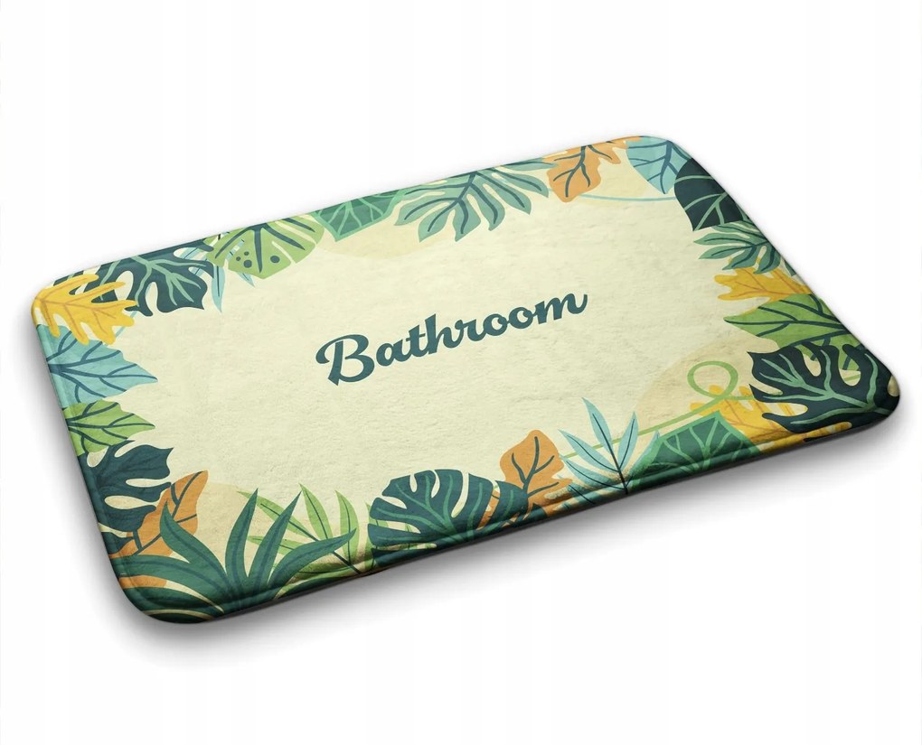 Fürdőszobaszőnyeg Trópusi levelek 90x60 cm