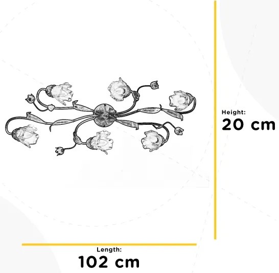 ONLI - Mennyezeti lámpa ARIANNA 6xE14/6W/230V