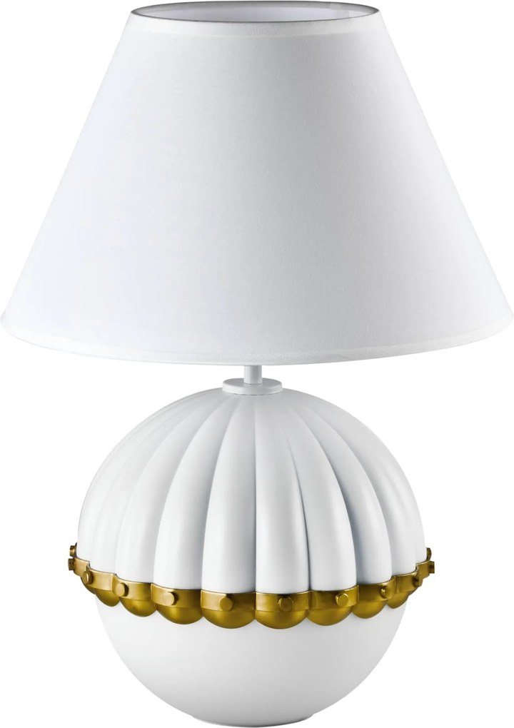 Cosmolight glamour modern asztali lámpa pralines fehér sárgaréz cost01268wh