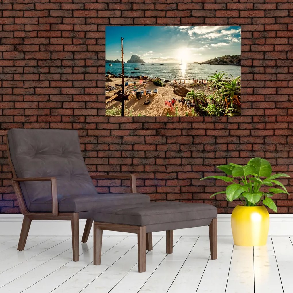 Kép - Strand emberekkel (90x60 cm)