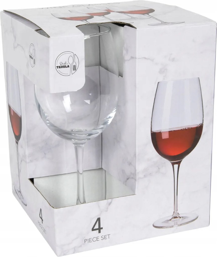 Vörösboros Poharak Pohár Szett 400 ml 4 db-os