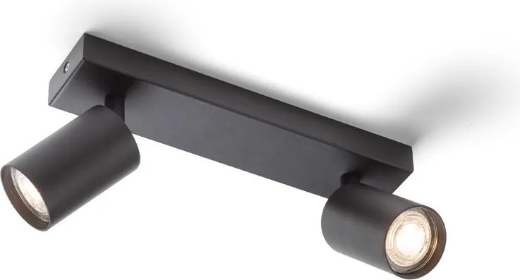 RENDL DUDE II felületre szerelhető fekete 230V LED GU10 2x9W