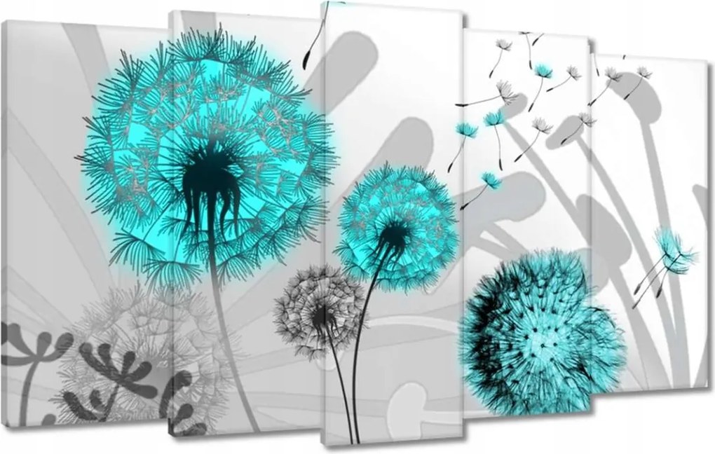 Vászonkép 100x60 Türkiz pitypangok