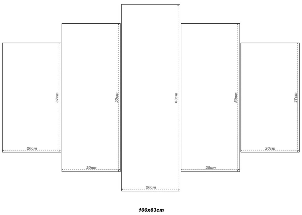 Gario 5 részes vászonkép fotóból Méret: 100 x 70 cm