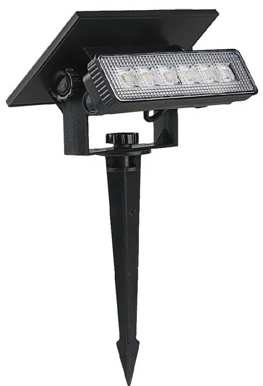 LED Napelemes lámpa LED/0,9W/3,7V 3000K IP65 1200 mAh fekete