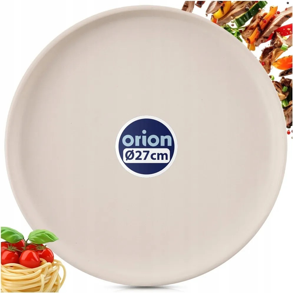 Ebédlő tányér nagy lapos kerámia Krémszínű 26,5 cm