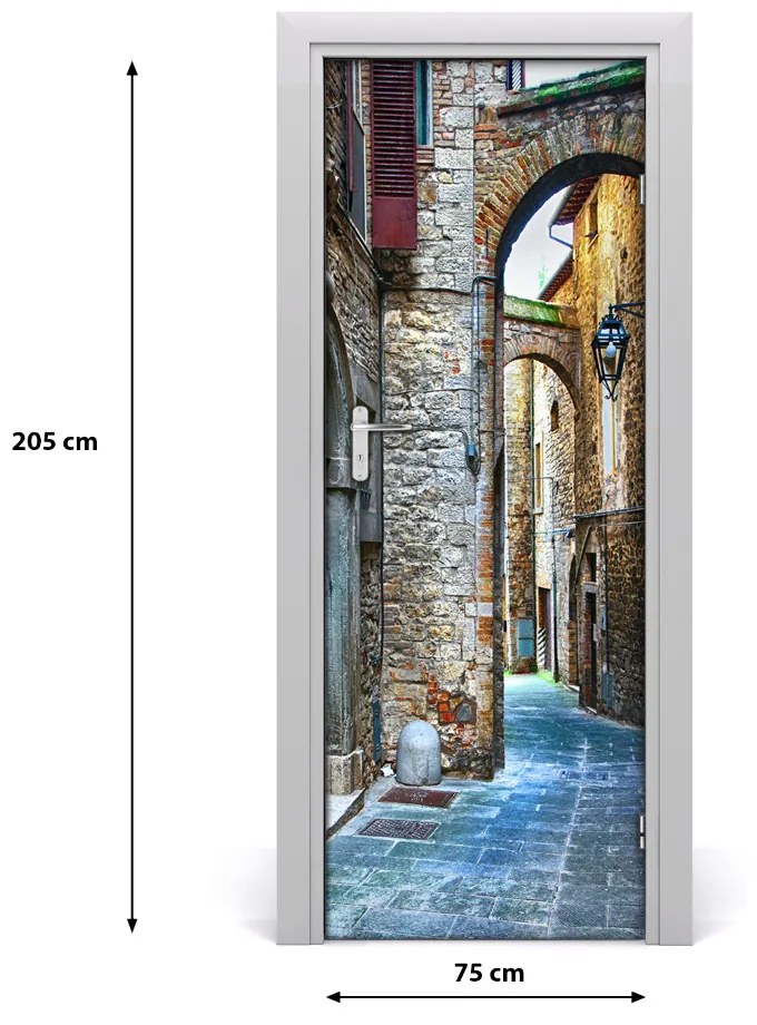 Poszter tapéta ajtóra olasz utcákon 75x205 cm