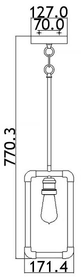 Kichler KL-IMAHN-MP - Csillár rúdon IMAHN 1xE27/60W/230V