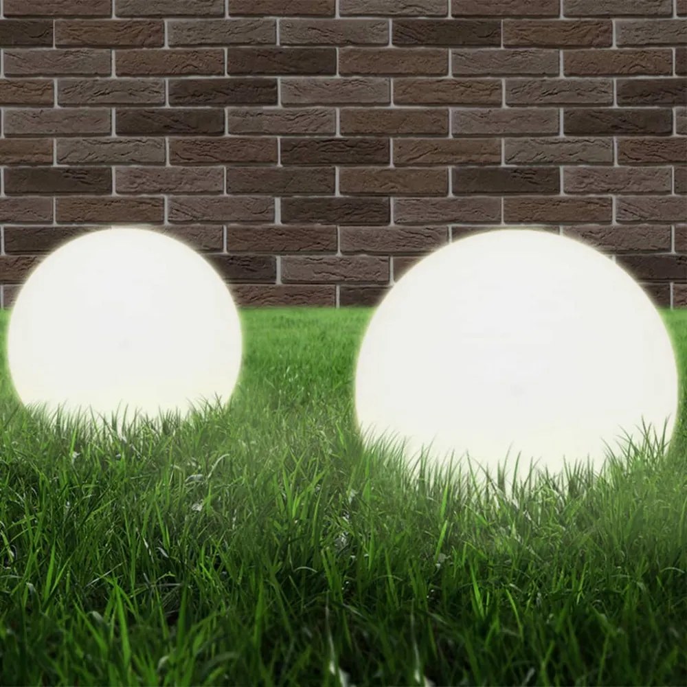 2 db led gömblámpa 30 cm pmma