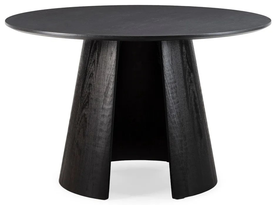 Kerek étkezőasztal fekete asztallappal ø 120 cm Zuri – MOME