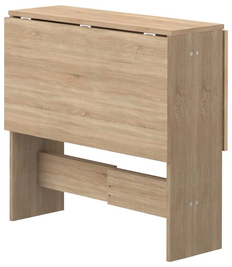 Bővíthető étkezőasztal tölgyfa dekorral 76x28 cm Papillon – TemaHome