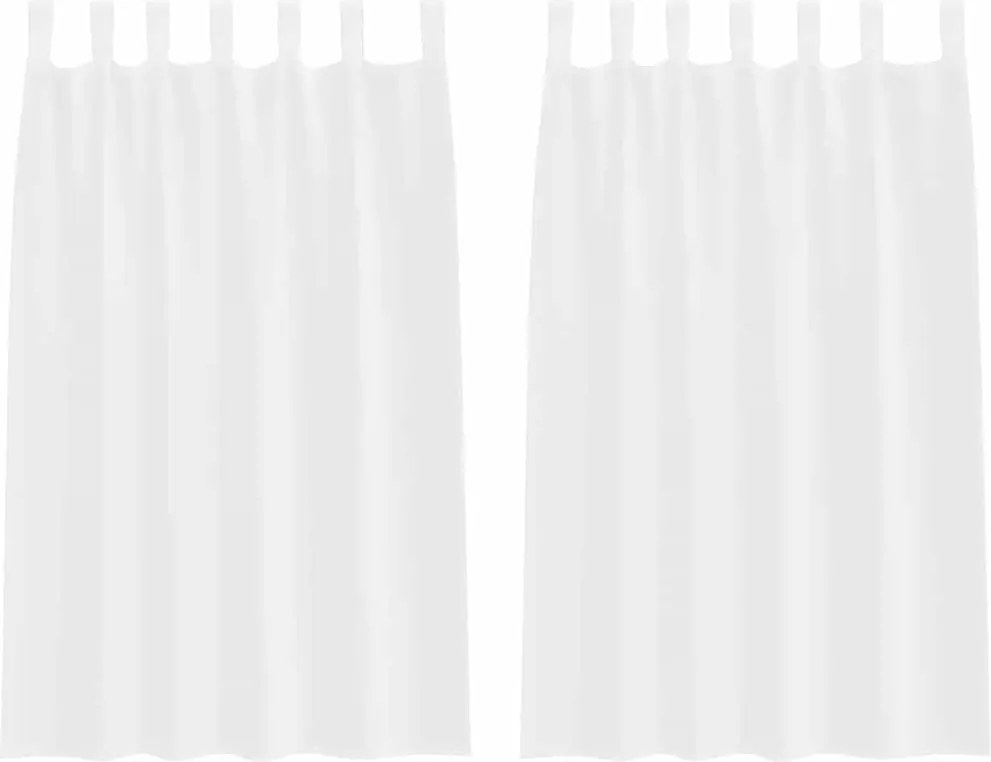 vidaXL Voile Függöny függönyökkel 2 pcs Fehér 175 x 140 cm Poliészter