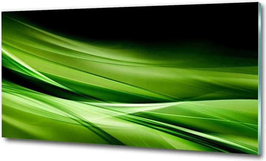 Fotó üveg kép Zöld hullámok háttér 100x70