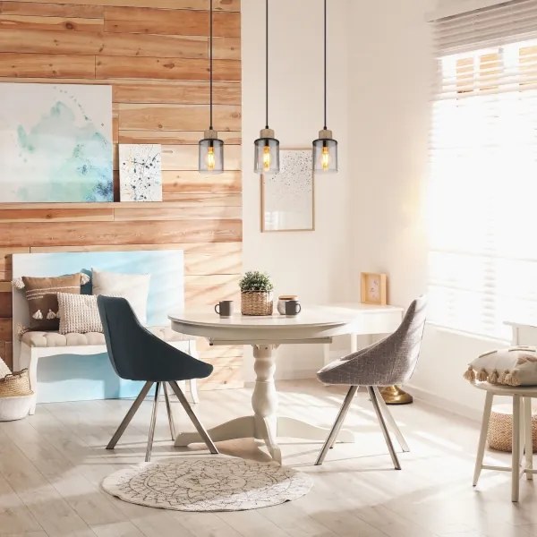 Globo 15707-3H - Csillár zsinóron REID 3xE27/15W/230V