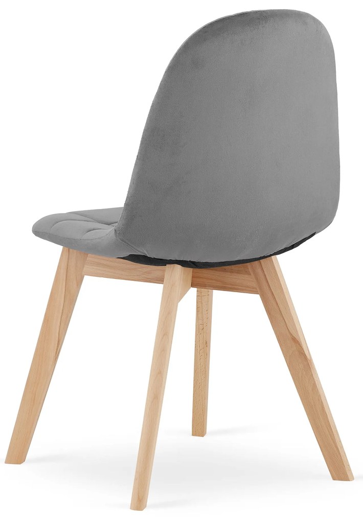 Étkezőszett 1 + 4, fehér ADRIA asztal 120x80 cm + sötétszürke bársony BORA szék