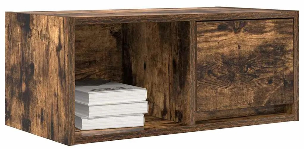 füstös tölgy színű szerelt fa TV-szekrény 60x31x25,5 cm