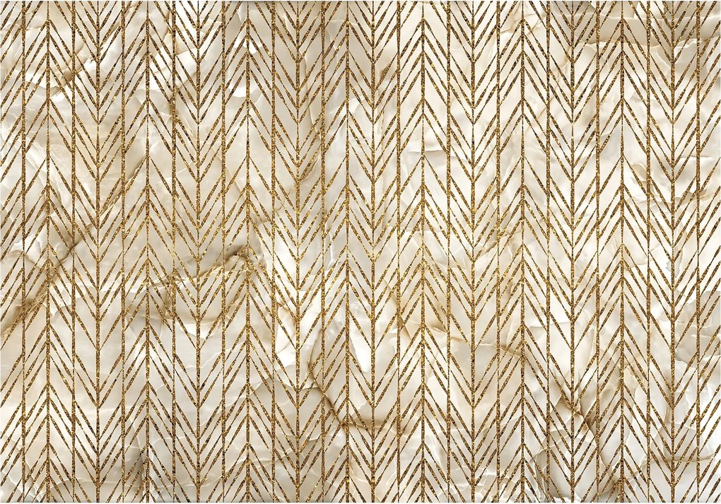 Fotótapéta flizelin Arany geometrikus Art déco 400x280 +ragasztó