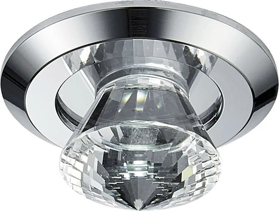 PREZENT 71017 ELEGANT Kristály Spot Lámpa Króm, Átlátszó LED IP20