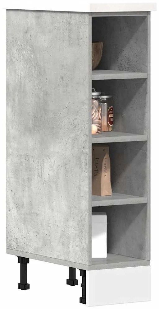 vidaXL “Riga” betonszürke szerelt fa alsószekrény 20x44,5x81,5 cm