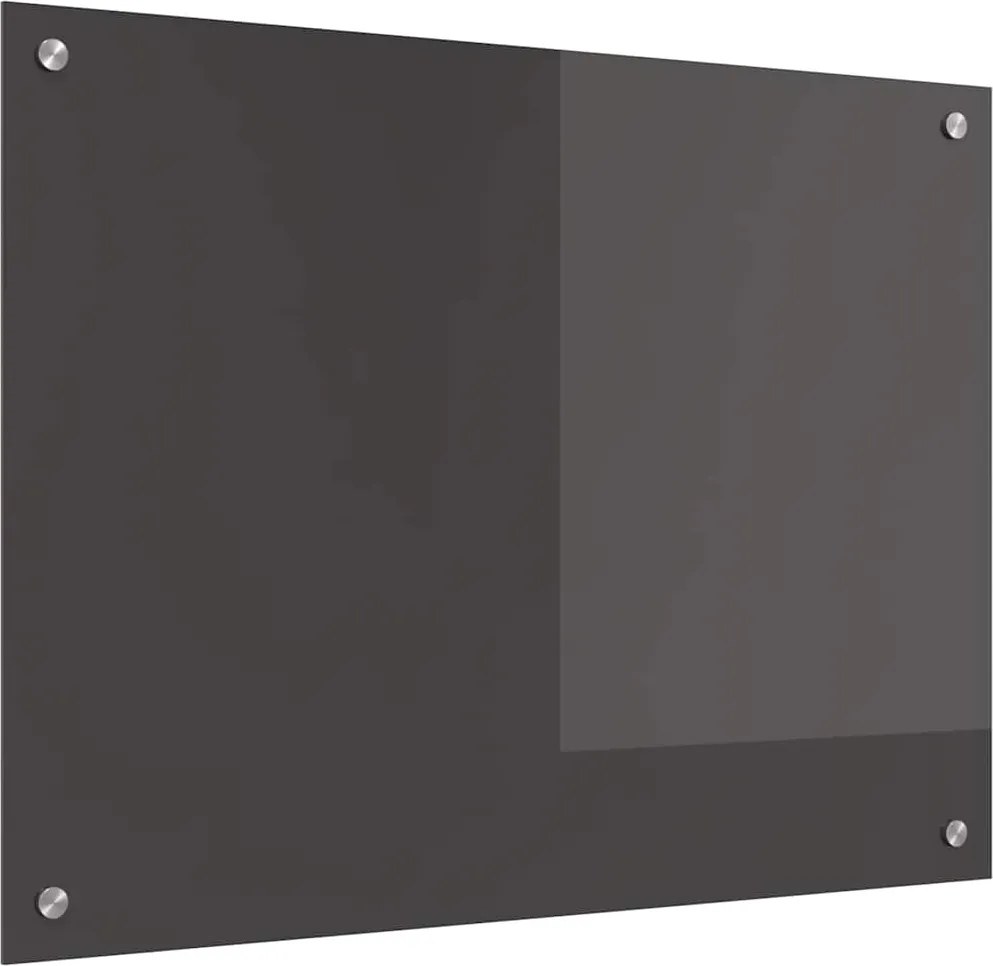 vidaXL Konyhai splashback Sötétszürke 80 x 60 cm edzett üveg