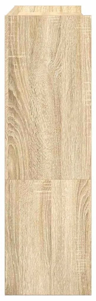 sonoma tölgy színű szerelt fa cipőtartó 80x25x81 cm