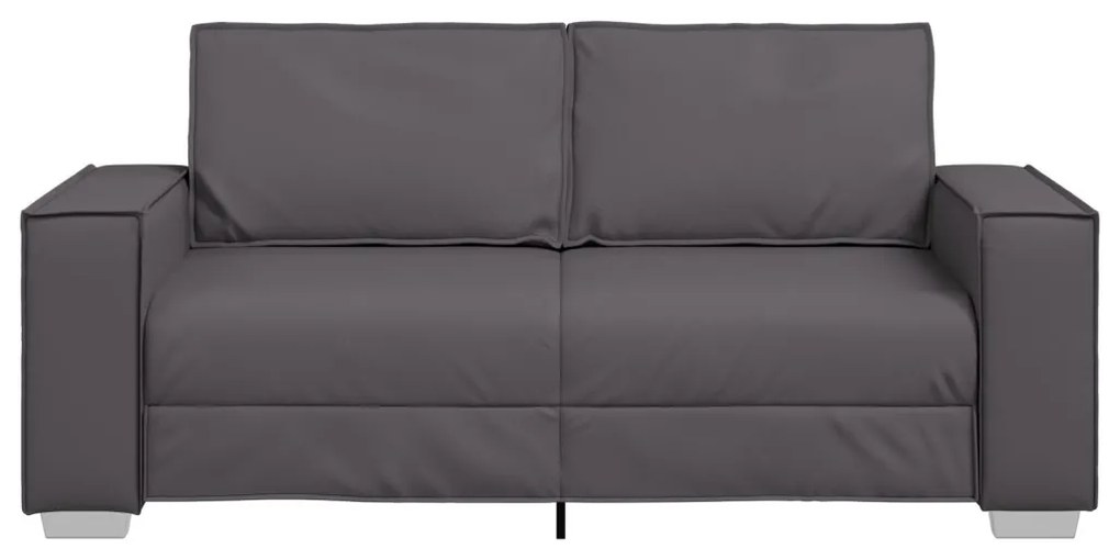 Kétfős kanapé Szürke 140 cm Műbőr