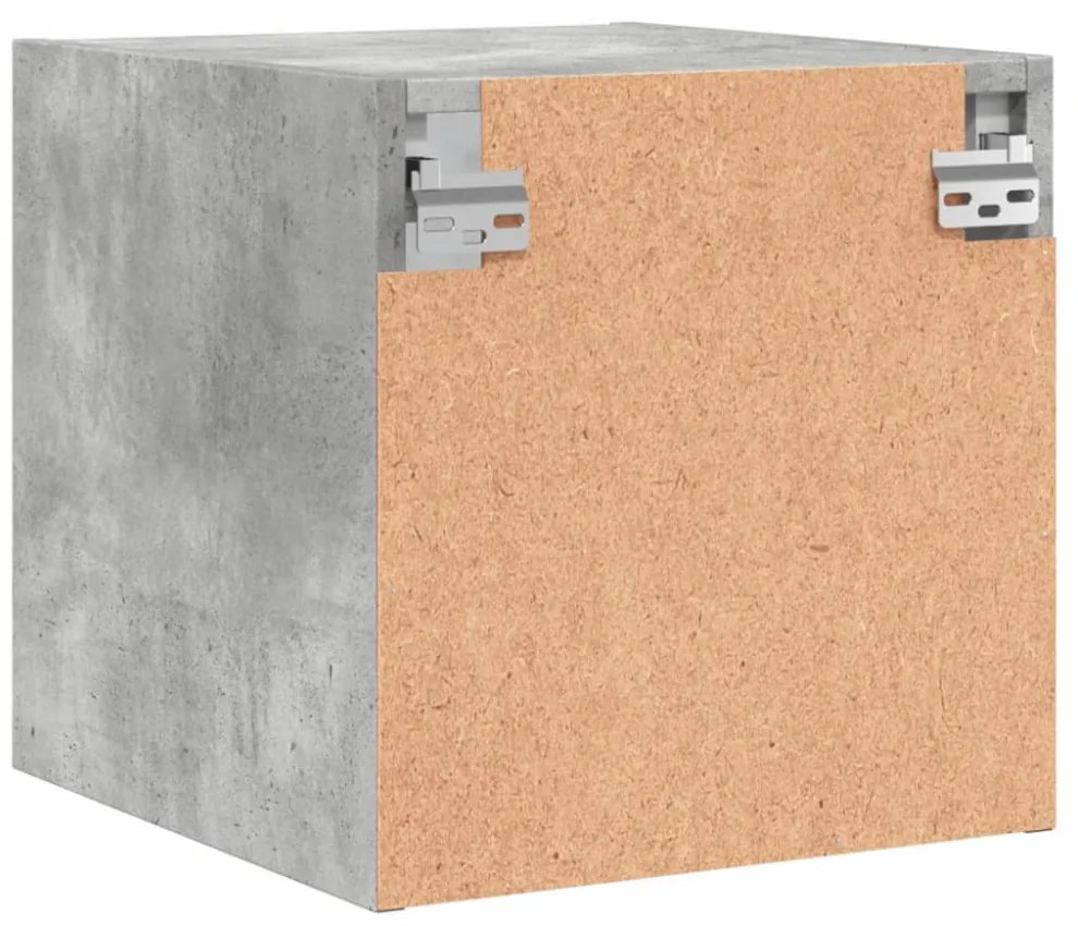 2 db betonszürke éjjeliszekrény üvegajtóval 35 x 37 x 35 cm