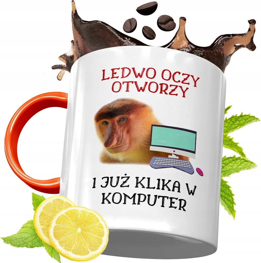 Narancssárga Bögre Vicces Janusz Hordozó Ajándék fényképes nyomtatással