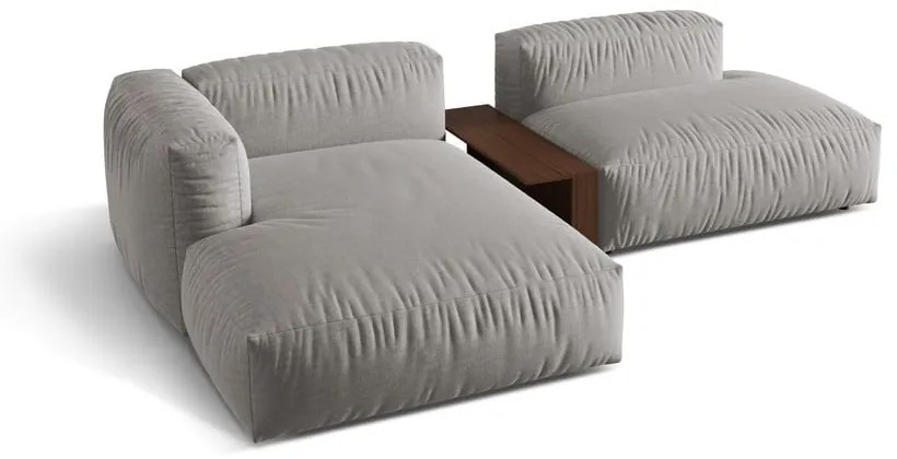 Világosszürke moduláris sarokkanapé (bal oldali) Martina – Micadoni Home