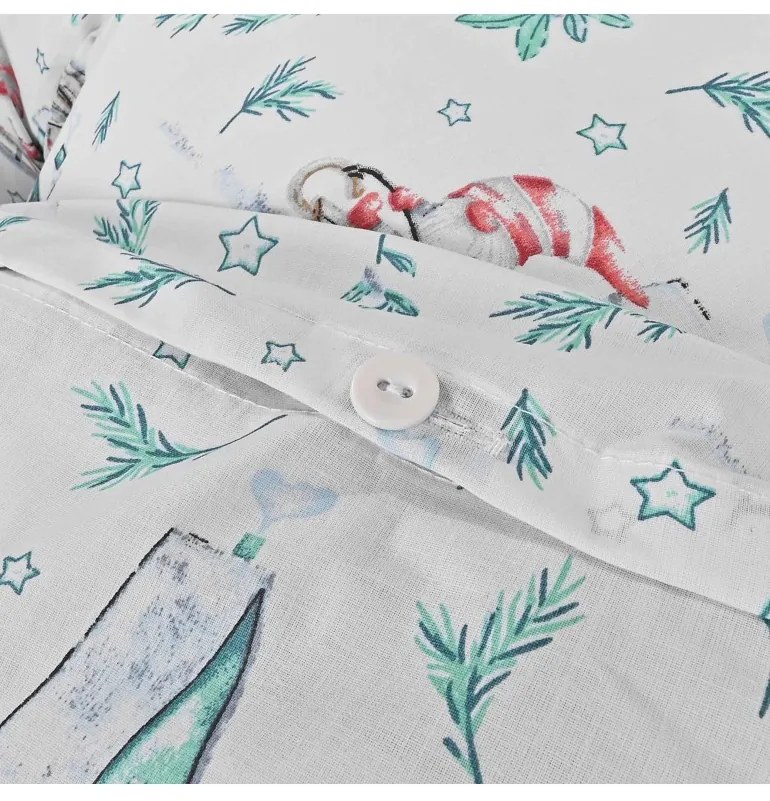 EMI Elfie karácsonyi pamut ágyneműhuzat, A standard egyszemélyes ágy szett tartalma: 1x 140x200 + 1x 70x90