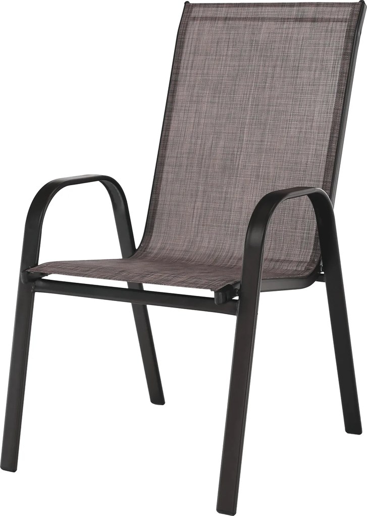 Rakásolható szék, barna melír/barna, ALDERA