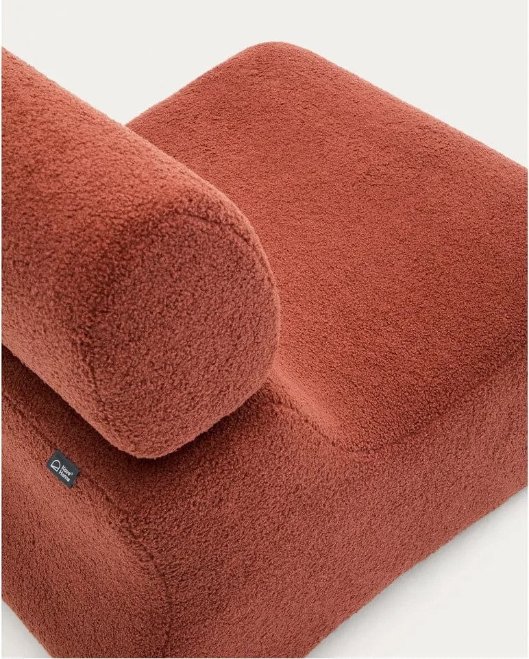 Terrakotta színű buklé fotel Club – Kave Home