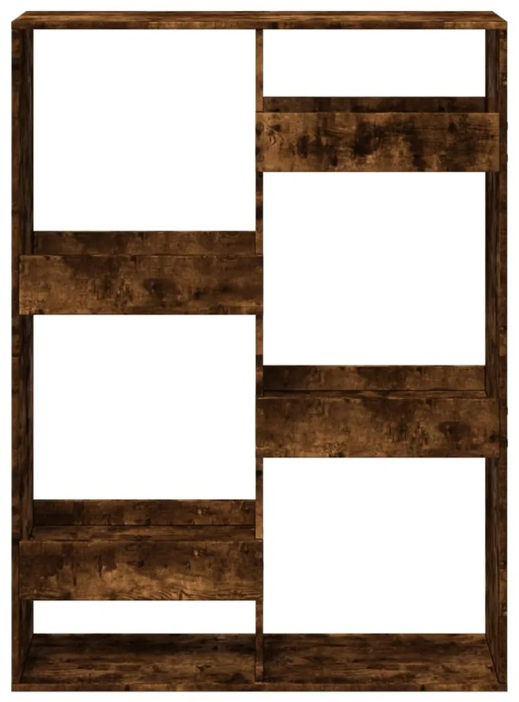 füstös tölgy színű szerelt fa térelválasztó 100 x 33 x 135 cm