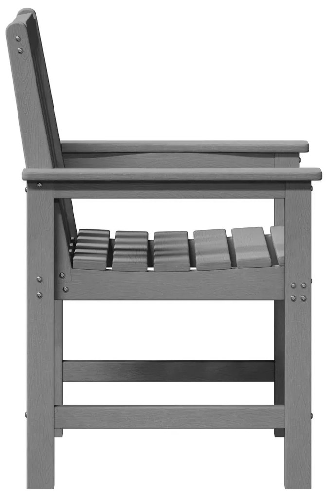 Kerti étkezőszékek 6 db Világosszürke 65.5x55.5x88 cm HDPE