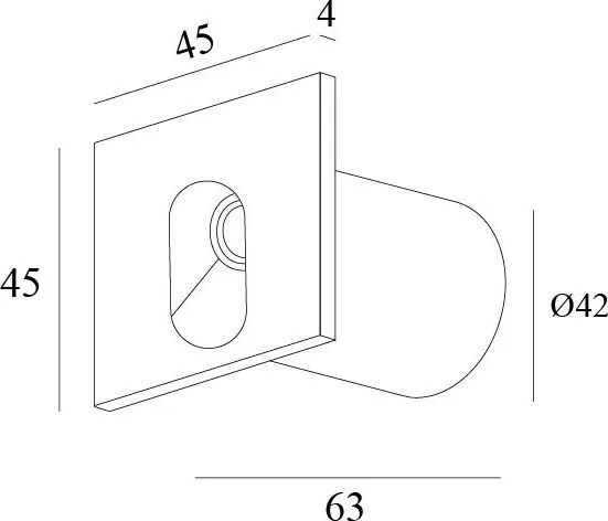 HOROZ-2617 Matt Króm színű falba építhető lámpa 1X3W Led 86lm 4000K Ip20
