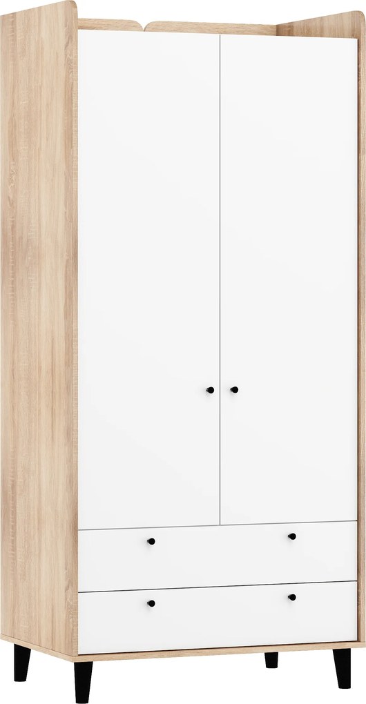 Dolce szekrény DOL-20 2D2S sonoma fehér 90 cm