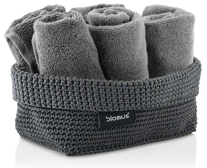 Rope sötétszürke tárolókosár, 11,5 x 20 cm - Blomus