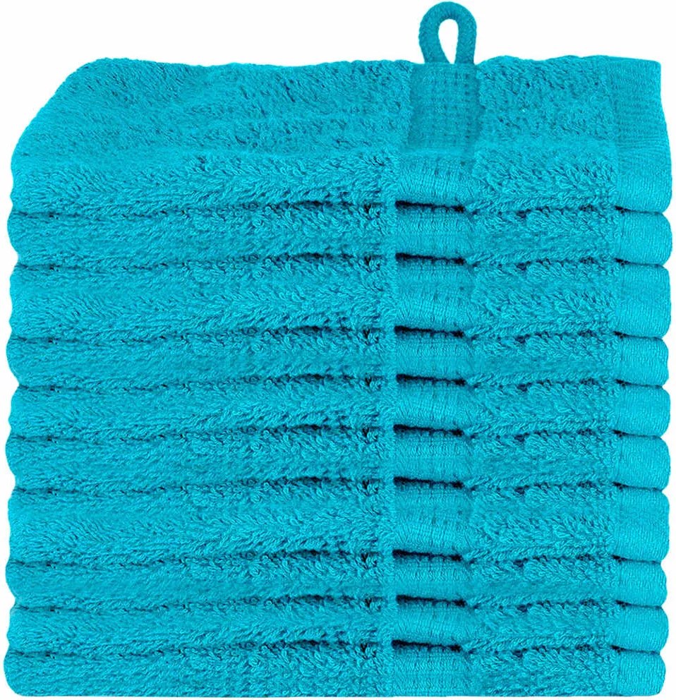 vidaXL Vendégtörölköző SOLUND 10 pcs Türkiz 15 x 21 cm 550 gsm
