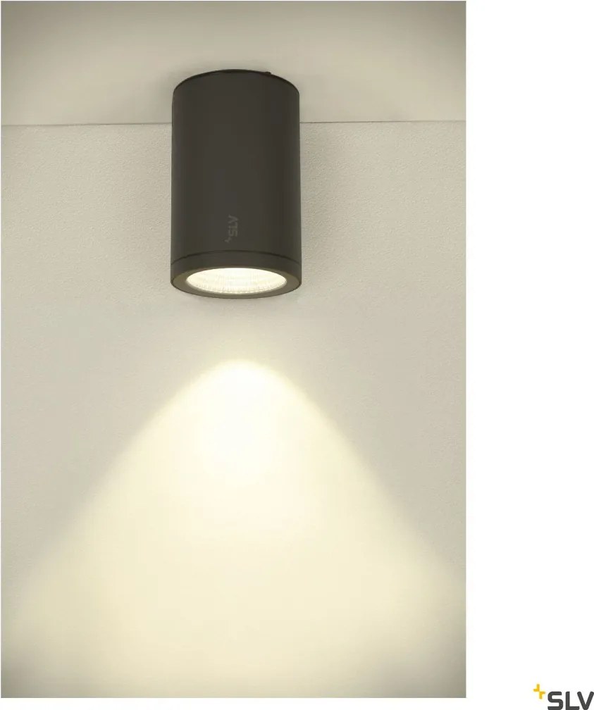 SLV 1003442 ENOLA SQUARE Modern Kültéri Mennyezeti Lámpa Antracit, Átlátszó LED IP65