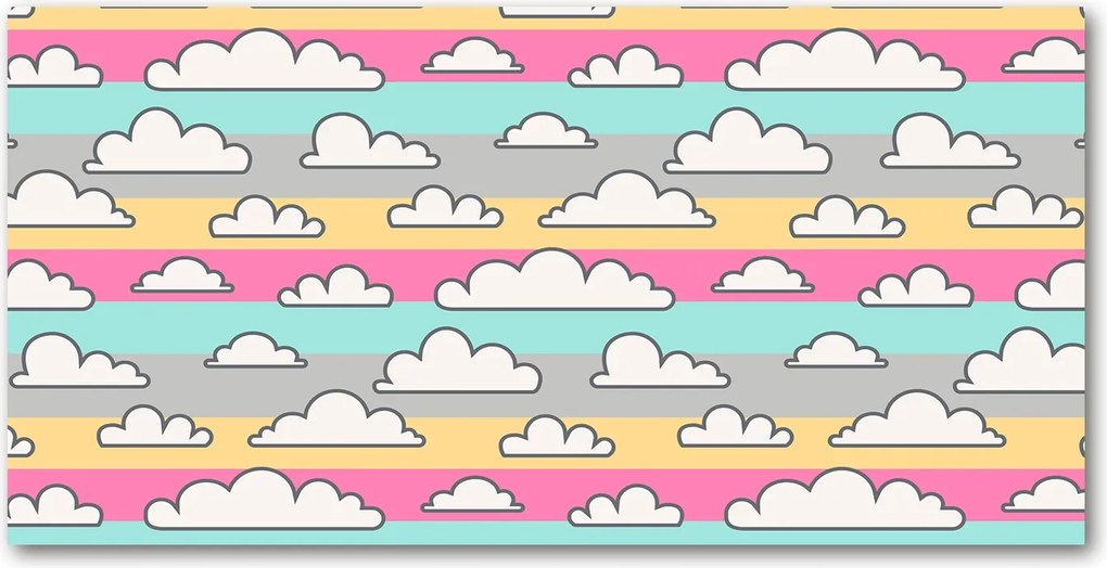 Fotótapéta falra edzett üveg Felhők 140x70