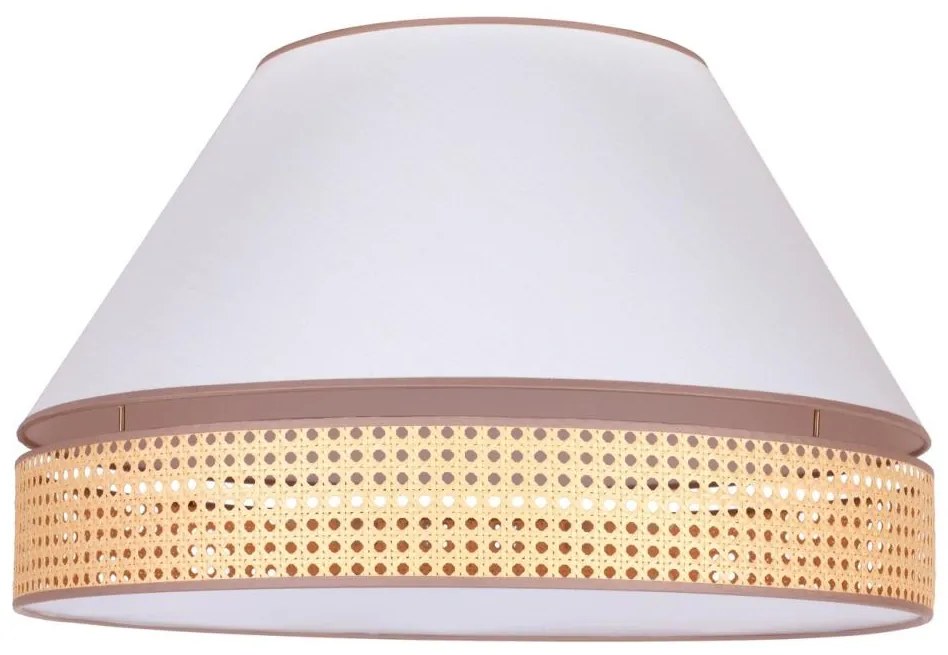 Duolla - Mennyezeti lámpa AVIGNON 3xE27/15W/230V á. 60 cm fehér/rattan