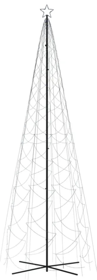 kúp alakú karácsonyfa 1400 kék LED-del 160x500 cm
